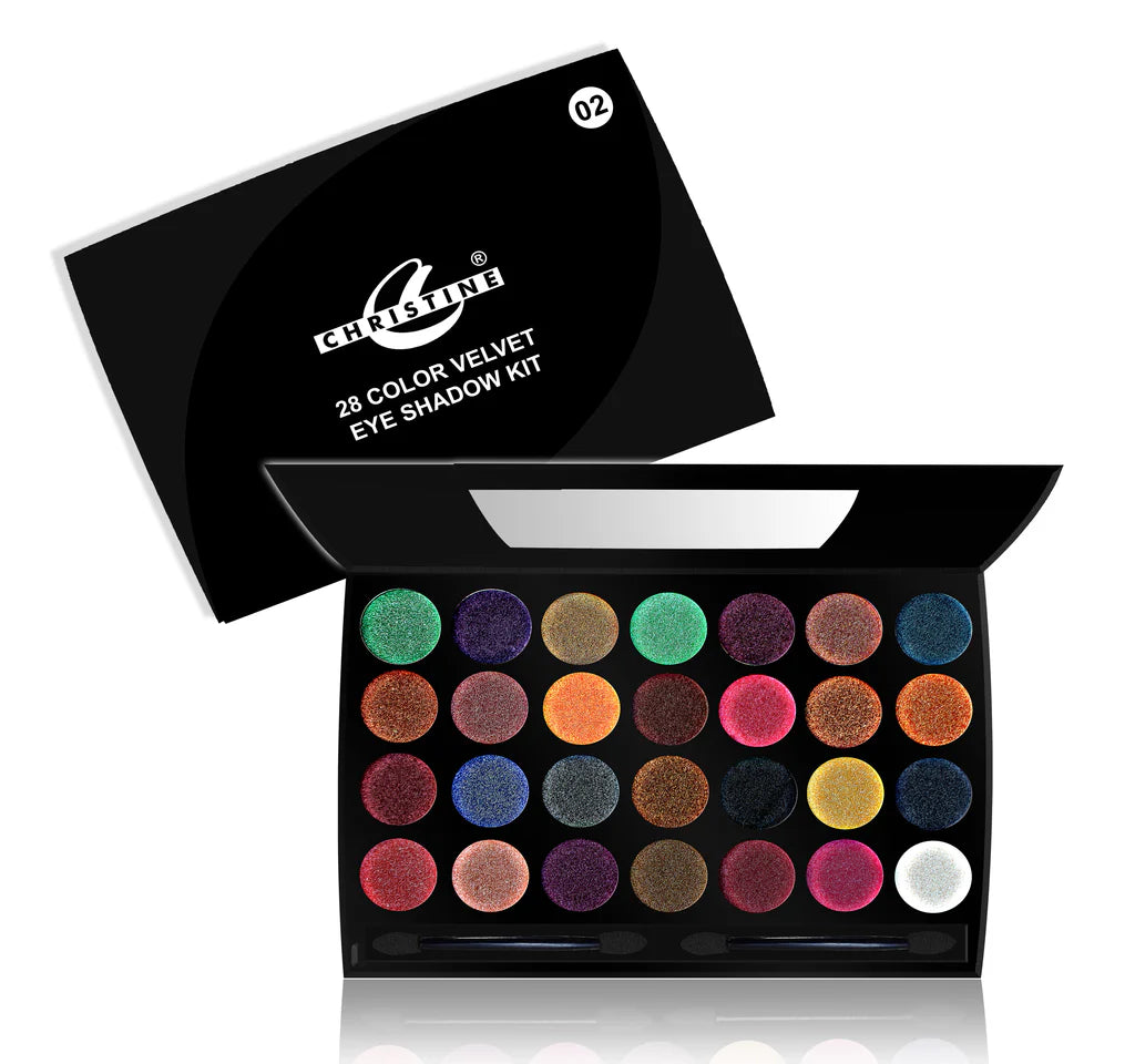 Velvet Eye Shadow Palette-28 Colors