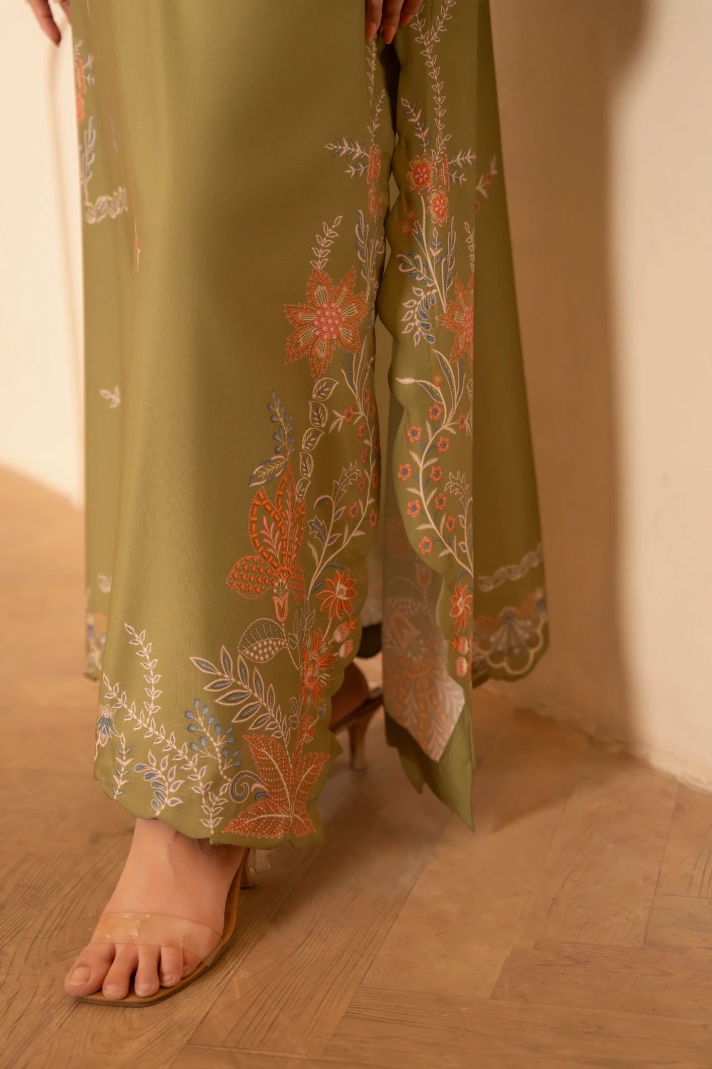 Olive Blossom Trouser