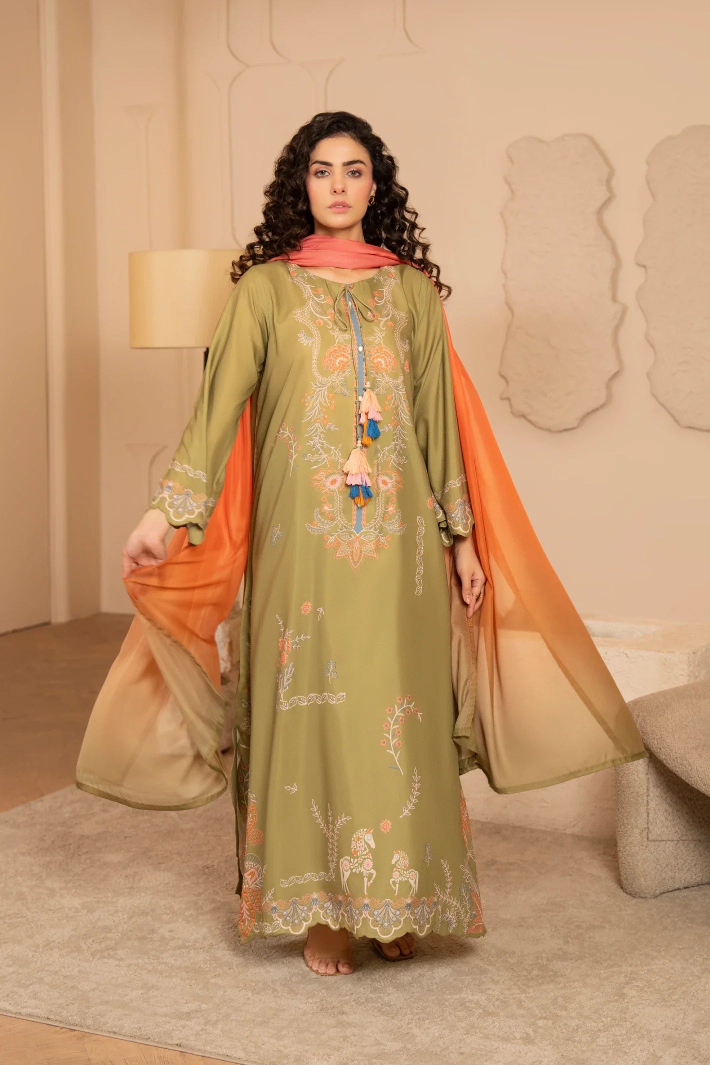 Olive Blossom Dupatta