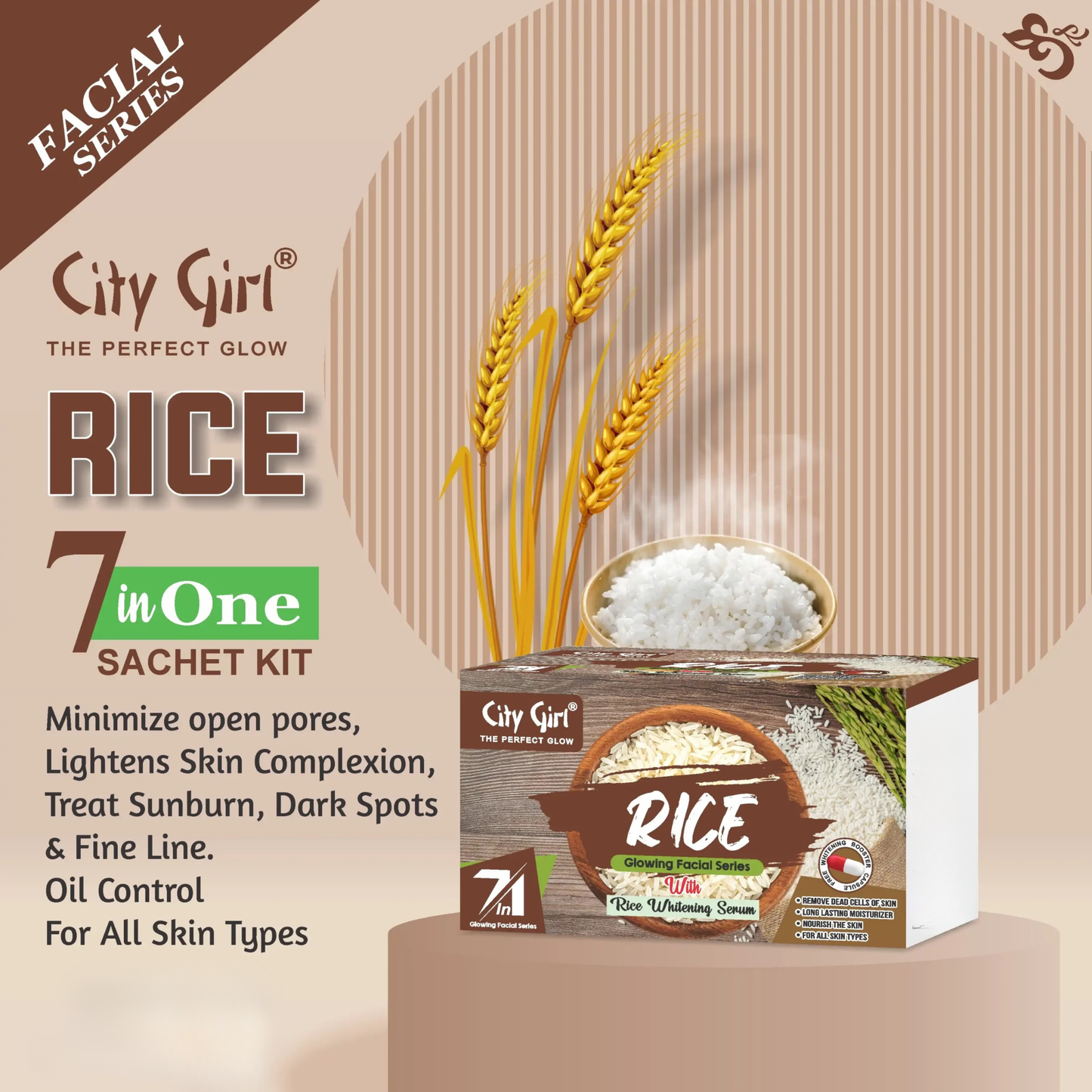 Rice Facial Sachet kit