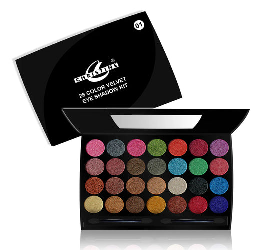 Velvet Eye Shadow Palette-28 Colors